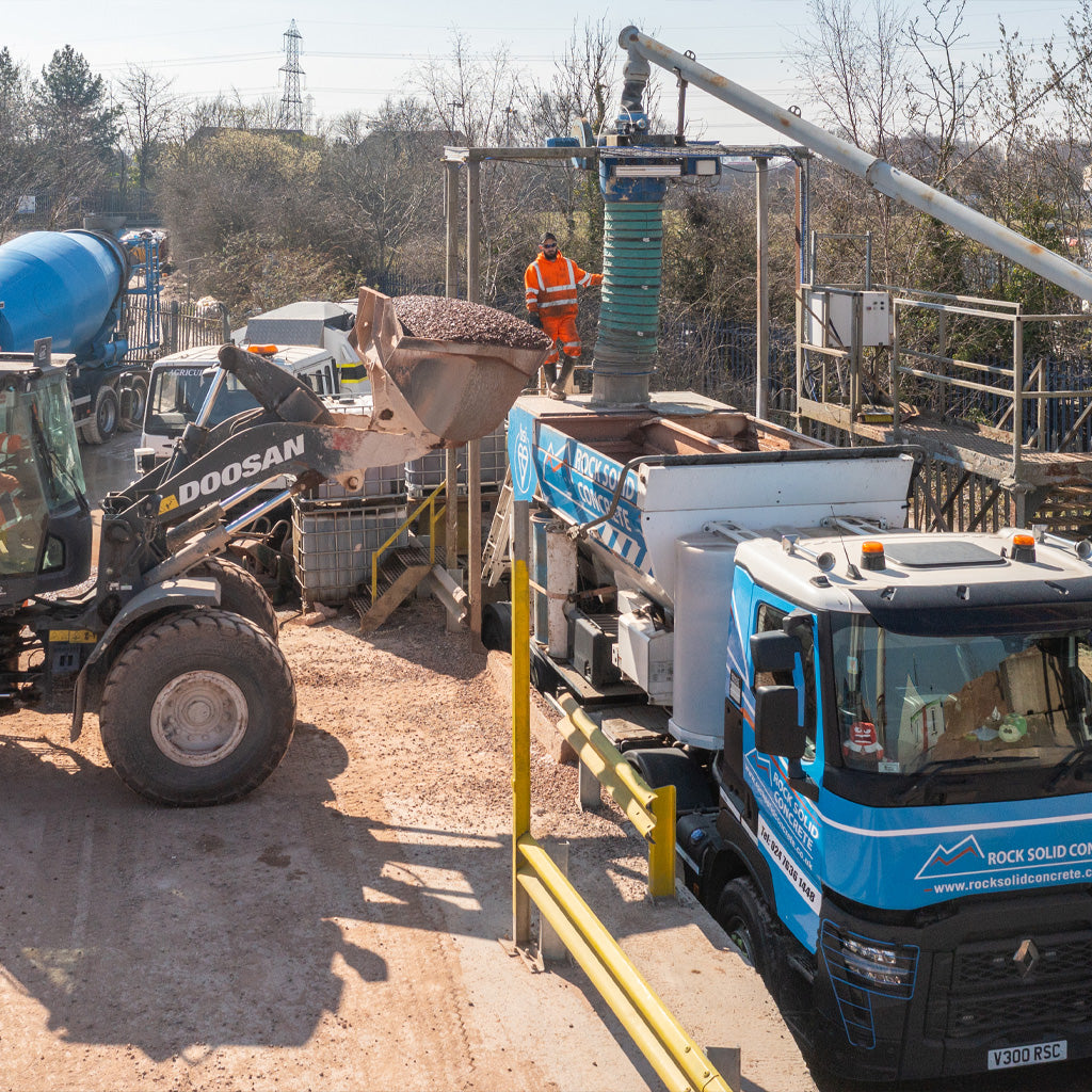 Rock Solid Concrete project - on-site mixing