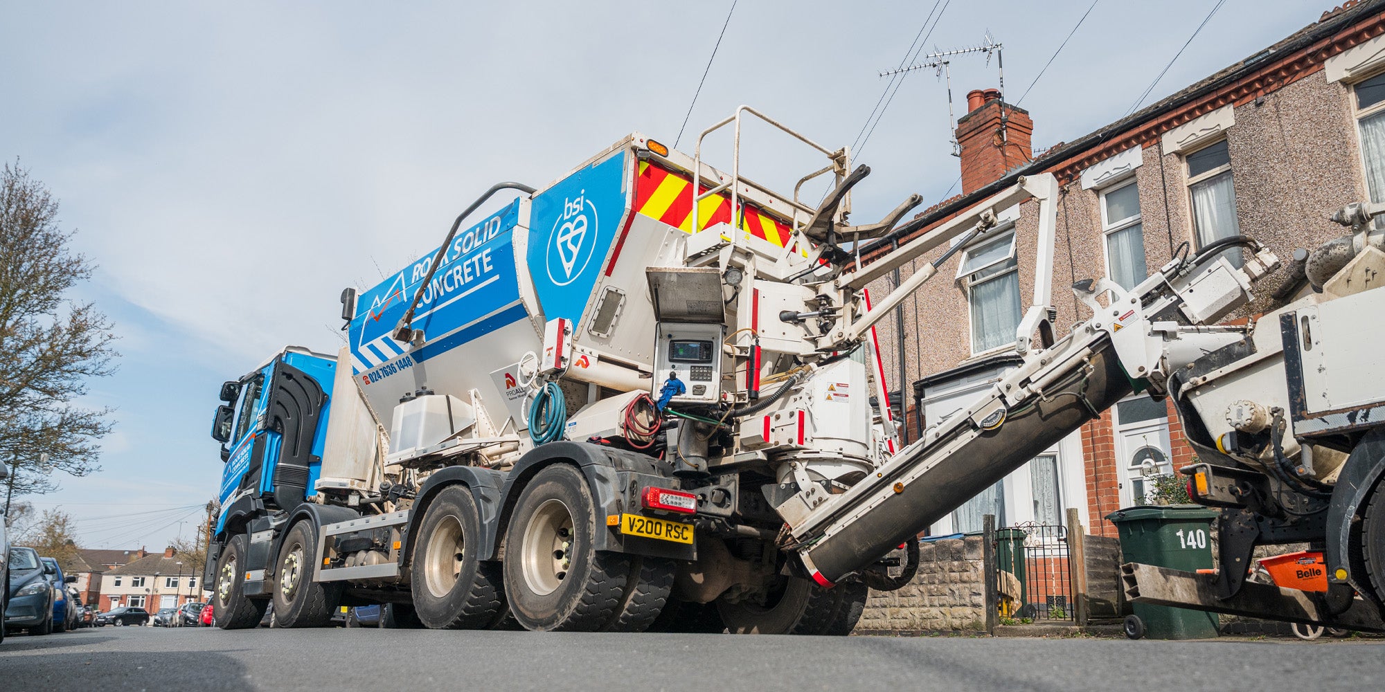 On-site concrete mixing
